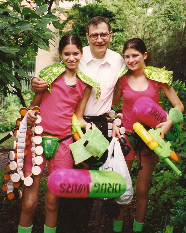 Professor Cooper with daughters Ilana and Becky