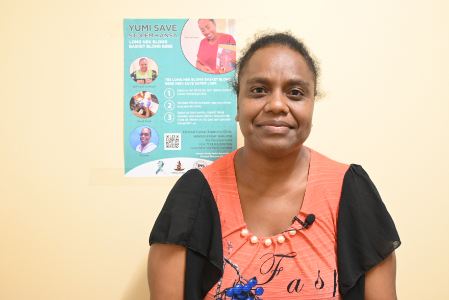 Floriana from Port Villa received a cervical cancer screening as part of the program
