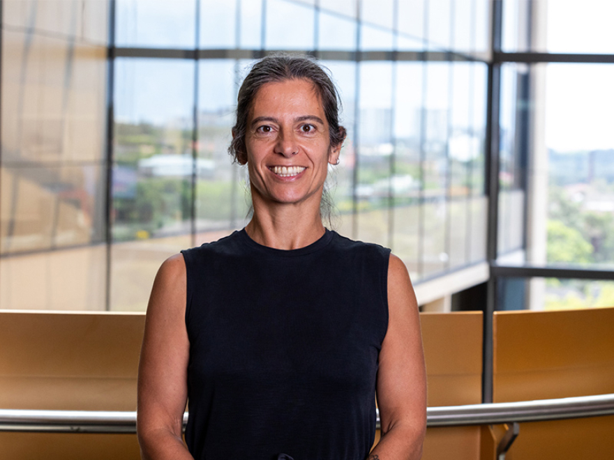 Professor Susana Vaz Nery stands in Kirby Institute atrium