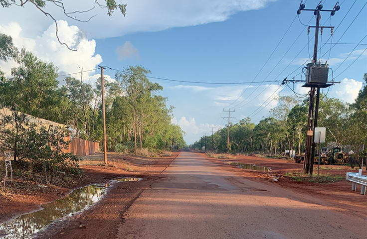 A road in Galiwin'ku, POC testing